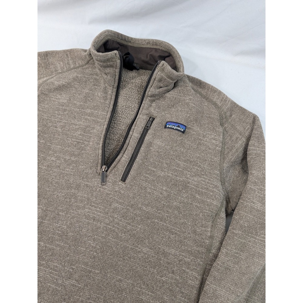 Patagonia Better Sweater Men's Sz. Medium Heather Brown 1/4 Zip Fleece Pullover!